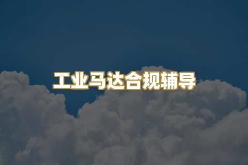工业马达合规辅导